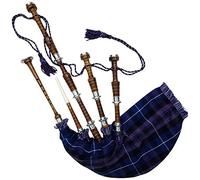 Scottish Bagpipe Rosewood - Libro de tutú (madera de palisandro, incluye funda), color plateado, Brown, Pride of Scotland