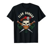 Scottish Clan Dunbar Apellido Skull Dirks Tartan Badge Camiseta