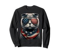 Scottish Fold Cat 4 de julio Independence Day Owner America Sudadera