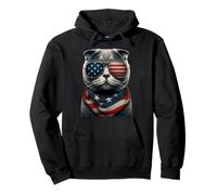 Scottish Fold Cat 4 de julio Independence Day Owner America Sudadera con Capucha