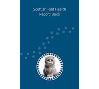 Scottish Fold Health Record Book: Luxury Health Journal for Male Cats with Silver Accents and 101 Veterinary Visit Pages