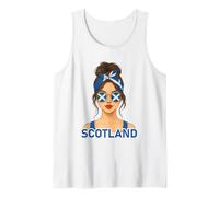 Scottish Girl Scotland Flag Scottish Girlfriend Wife Camiseta sin Mangas