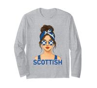 Scottish Girl Scotland Flag Scottish Girlfriend Wife Manga Larga