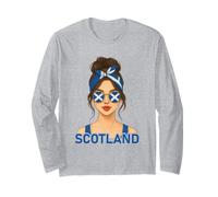Scottish Girl Scotland Flag Scottish Girlfriend Wife Manga Larga