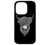 Scottish Highland Cattle Cow Bull Head Breeder Carcasa para iPhone 14 Pro