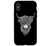 Scottish Highland Cattle Cow Bull Head Breeder Carcasa para iPhone X/XS