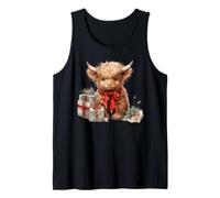 Scottish Highland Cow Christmas Decor For Highland Cow Mom Camiseta sin Mangas
