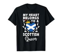 Scottish Queen Scottish Wife Girlfriend Scotland Flag Camiseta