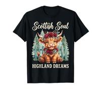 Scottish Soul Highland Cow Dreams Granja Animales Mujeres Chicas Camiseta
