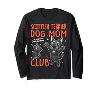 Scottish Terrier Mom Club Dog Mom Mamá Día de la Madre Lindo Manga Larga