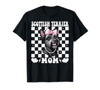 Scottish Terrier Mom Dog Mama Día de la Madre Coqueta Bow Camiseta