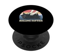 Scottish Terrier Rolling Fatties Juego de Palabras Broma Amante de los Perros PopSockets PopGrip Adhesivo