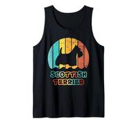 Scottish Terrier Vintage Atardecer Camiseta sin Mangas