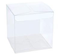 scotton spa 20X Caja PVC Transparente Automático 8x8x8 CM Bolsas para Peladillas para Bombon