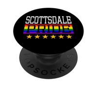 Scottsdale Pride Arizona - Bandera de Arco Iris LGBT Gay Lesbiana Queer PopSockets PopGrip Adhesivo