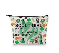 Scout - Bolsa de maquillaje para cosméticos Scout Leader Gift Present Scout Bridging Scout Scout Apreciation Gift Scout Gold Award con cremallera, Scout Girl Noun 1uk, moda