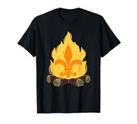 Scout Campfire Fleur De LYS - Símbolo de Tropas para Acampar al Aire Libre Camiseta