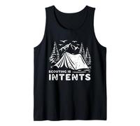 Scout Camping Humor Scouting Is Intents Tienda Campamento Vida Juego de Palabras Camiseta sin Mangas
