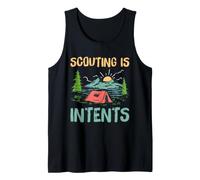 Scout Camping Humor Scouting Is Intents Tienda Campamento Vida Juego de Palabras Camiseta sin Mangas