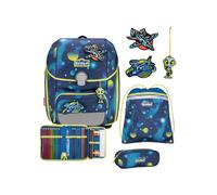Scout Genius LED Juego de mochilas escolares 4 piezas azul