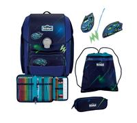 Scout Juego de mochilas escolares Genius 4pcs Superflask azul