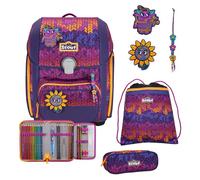 Scout Juego de mochilas escolares Genius 4pcs Superflask fucsia