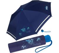Scout Kinder Regenschirm Taschenschirm Schultaschenschirm mit Reflektorstreifen extra leicht, nebulosa, 90 cm