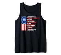 Scout Law American USA Flag Scouting Graphic Camiseta sin Mangas