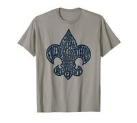 Scout Law Fleur De lis Typography Scouting Camiseta