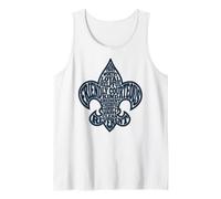 Scout Law Fleur De lis Typography Scouting Camiseta sin Mangas