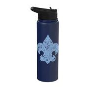 Scout Law Fleur De Lis Typography Scouting Stainless Steel Insulated Water Bottle