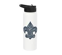 Scout Law Fleur De Lis Typography Scouting Stainless Steel Insulated Water Bottle