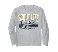 Scout Life Camping Retro Scouting Graphic Manga Larga