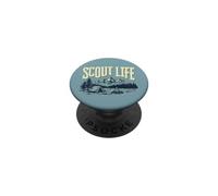 Scout Life Camping Retro Scouting Graphic PopSockets PopGrip Adhesivo
