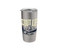 Scout Life Camping Retro Scouting Graphic Vaso térmico de acero inoxidable de doble pared