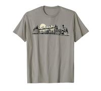 Scout Life Vintage Train & Nature Locomotive Graphic Camiseta