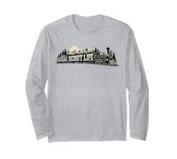 Scout Life Vintage Train & Nature Locomotive Graphic Manga Larga
