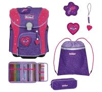 SCOUT mochila escolar Superflash Extreme Micro Set 4 -piezas Heartbeat púrpura