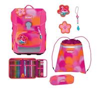 SCOUT mochila escolar Basic Neo Set 4 -piezas Florida Sunset rosa