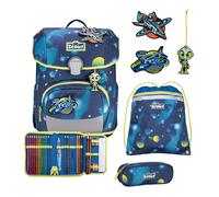 Scout mochila escolar LED Neo Set 4-teilig Planets