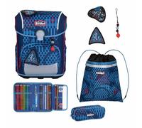 SCOUT mochila escolar Safety Light Neo Set 4 -piezas Space Explorer azul