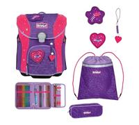 SCOUT mochila escolar Superflash Extreme Micro Set 4 -piezas Heartbeat púrpura