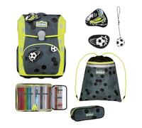 SCOUT mochila escolar Superflash Extreme Neo Set 4 -piezas Soccer Star gris