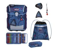 Scout Neo Exklusiv Safety Light Juego de mochilas escolares 5 piezas azul