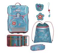 Scout Neo Exklusiv Safety Light Juego de mochilas escolares 5 piezas azul