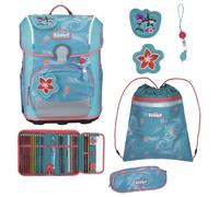 Scout Neo Exklusiv Safety Light Juego de mochilas escolares 5 piezas azul