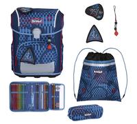 SCOUT mochila escolar Safety Light Neo Set 4 -piezas Space Explorer azul