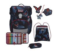 Scout Neo LED Juego de mochilas escolares 8 piezas negro