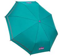 Scout Paraguas infantil de bolsillo, paraguas escolar con bandas reflectantes extra ligero (verde)