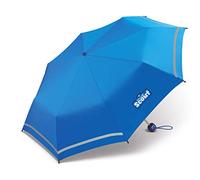 Scout Paraguas para niños, paraguas de bolsillo, paraguas escolar con bandas reflectantes, extra ligero, azul real